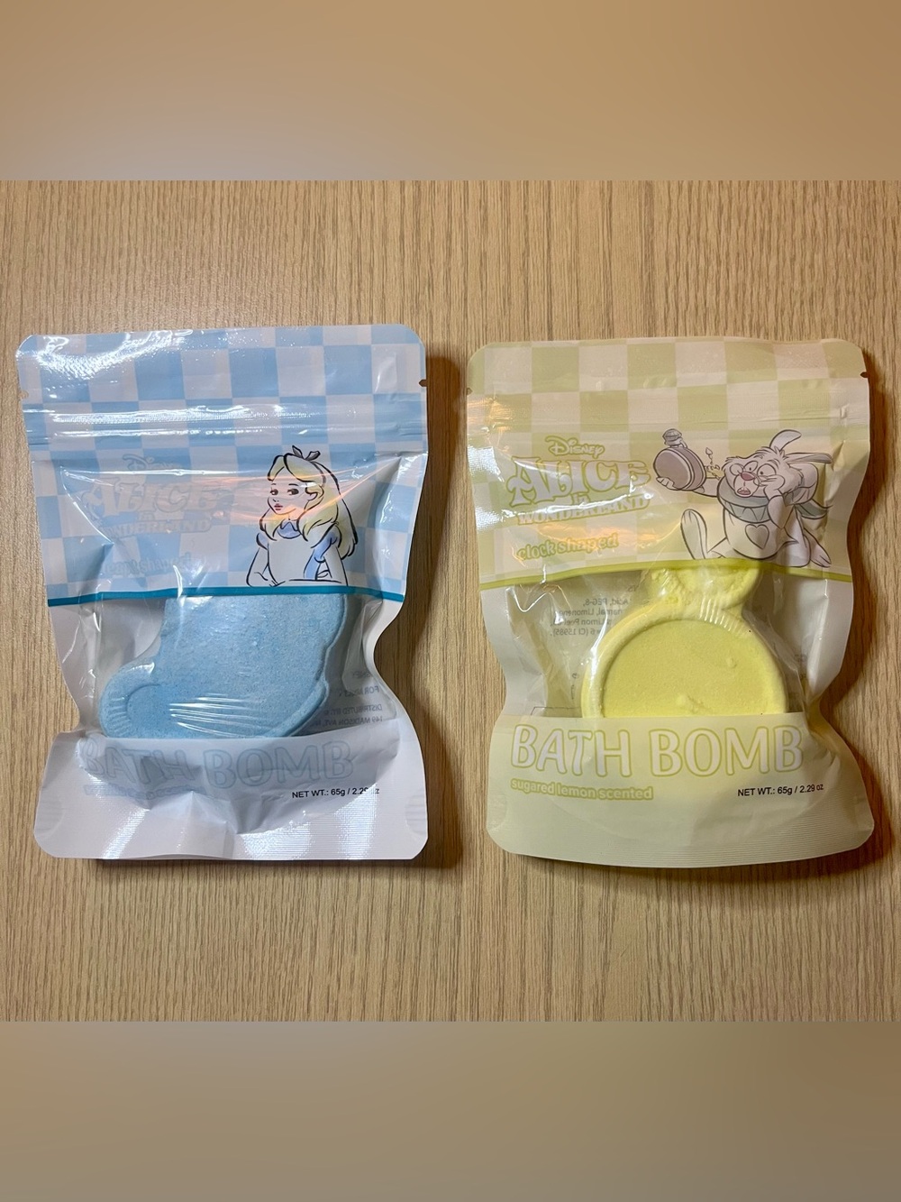 Disney Alice in Wonderland Bath Bombs - Vanilla & Lemon Scent - Set of 2